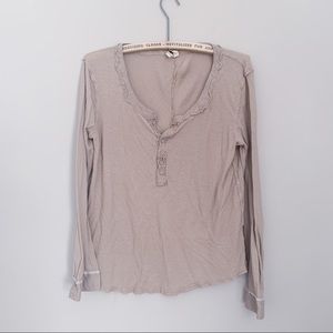 Free People Waffle Henley